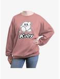 Kirby Monochrome Womens Oversized Sweatshirt, DESERTPNK, hi-res