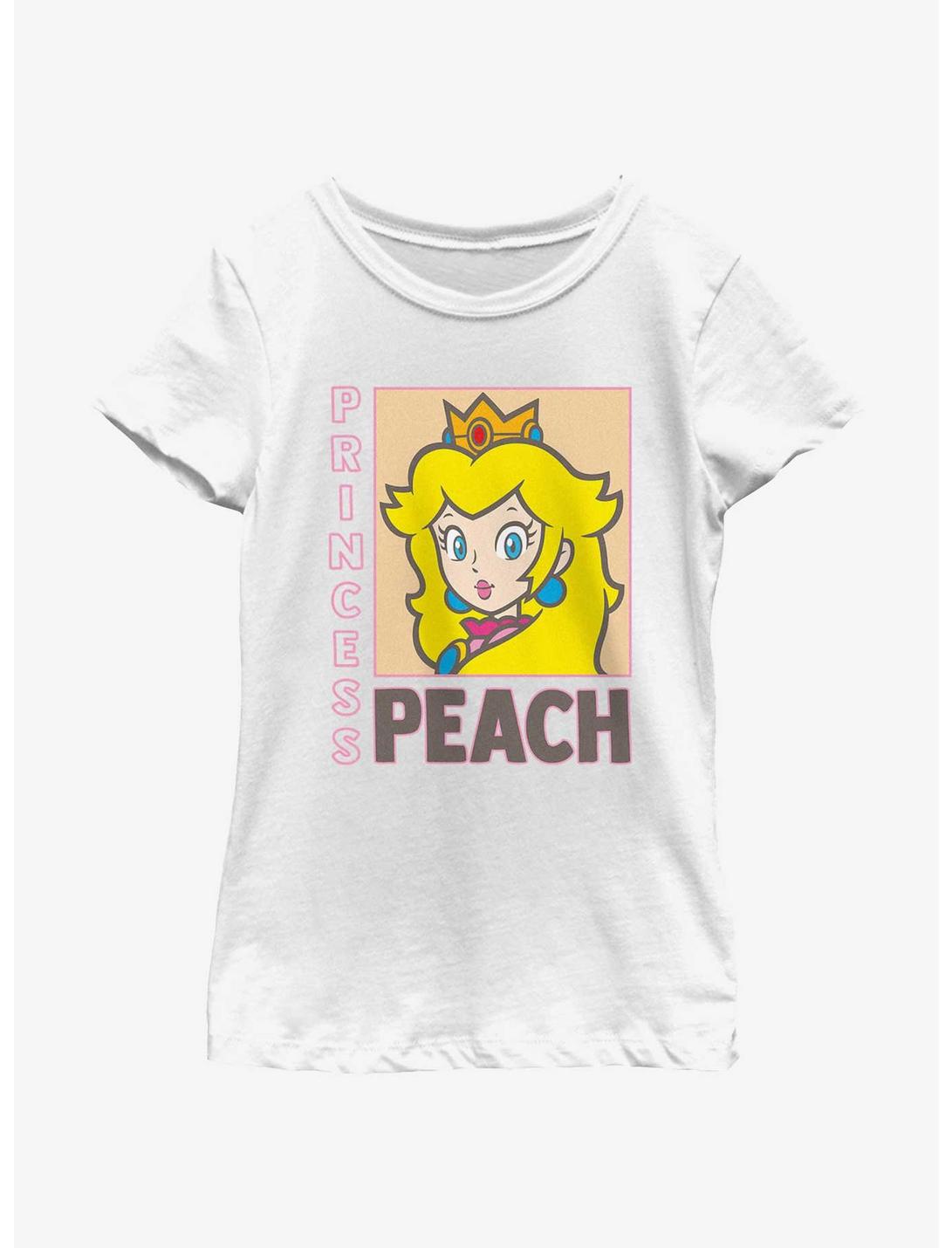 Nintendo Princess Peach Poster Youth Girls T-Shirt, WHITE, hi-res