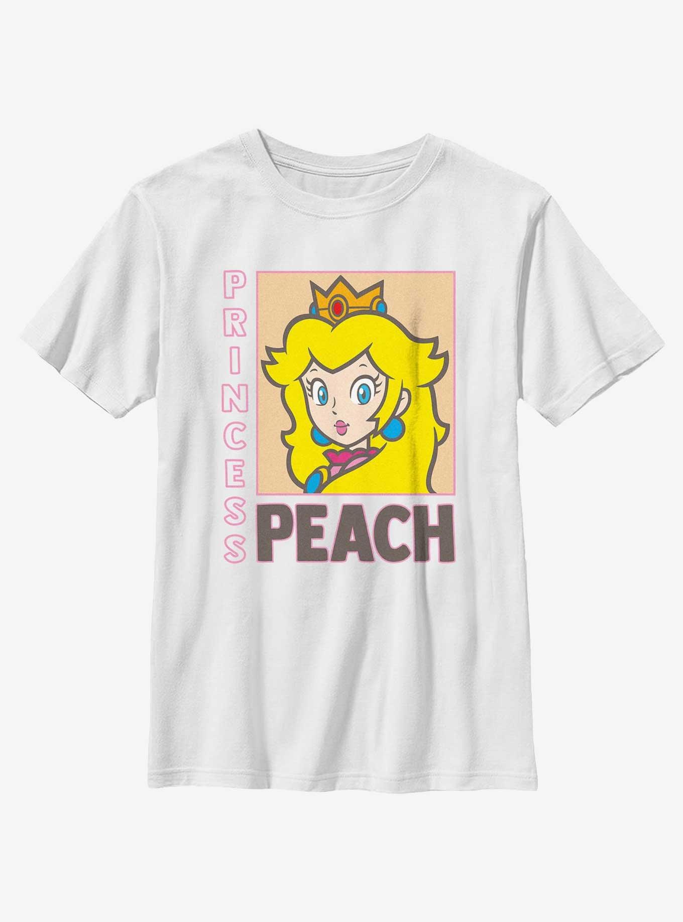 Nintendo Princess Peach Poster Youth T-Shirt, WHITE, hi-res