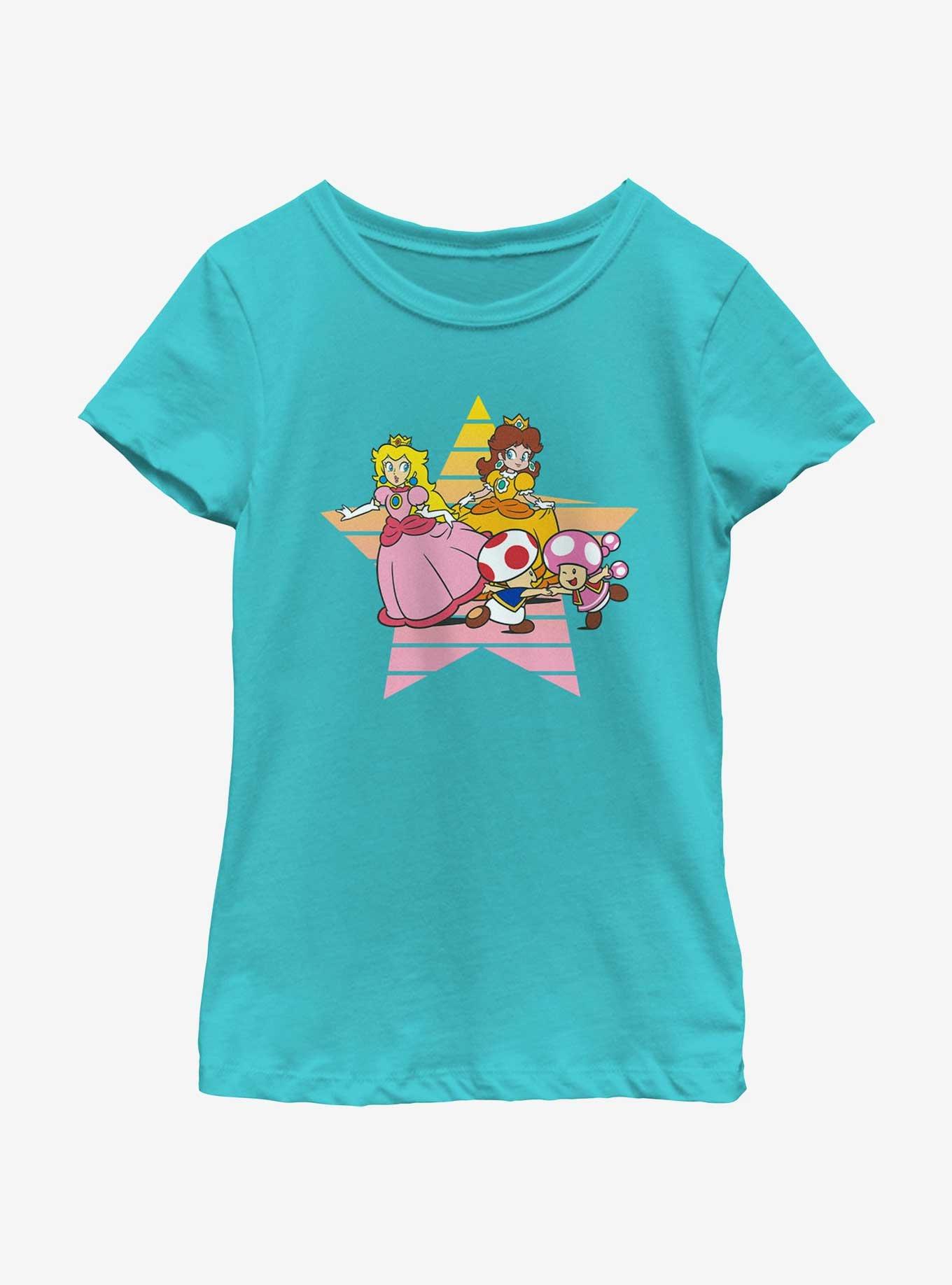 Nintendo Princess Peach & Daisy Star Youth Girls T-Shirt