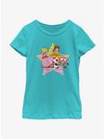 Nintendo Princess Peach & Daisy Star Youth Girls T-Shirt, TAHI BLUE, hi-res