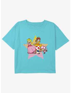 Nintendo Princess Peach & Daisy Star Youth Girls Boxy Crop T-Shirt, , hi-res