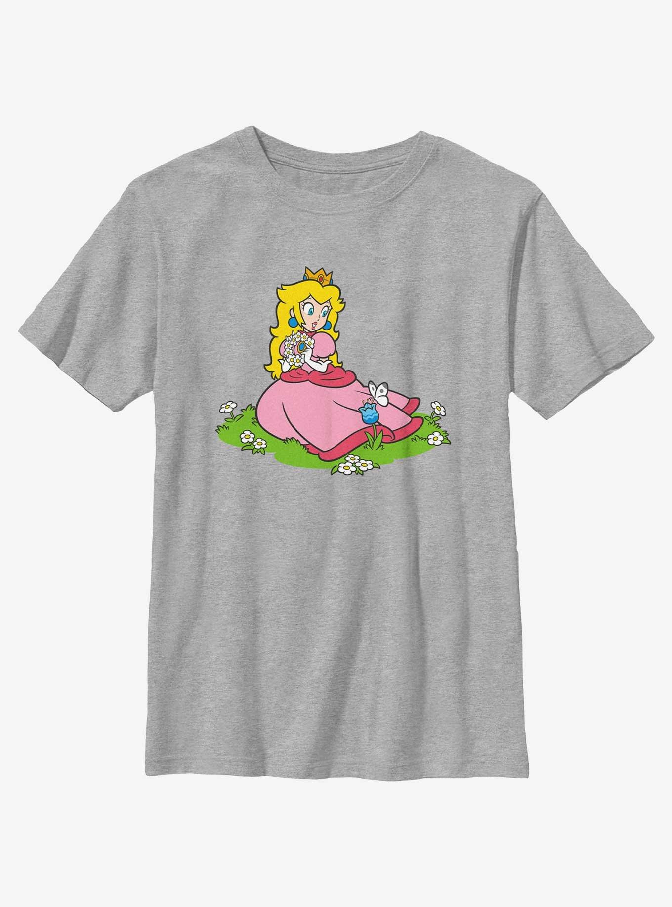 Nintendo Peach And A Butterfly Youth T-Shirt, , hi-res