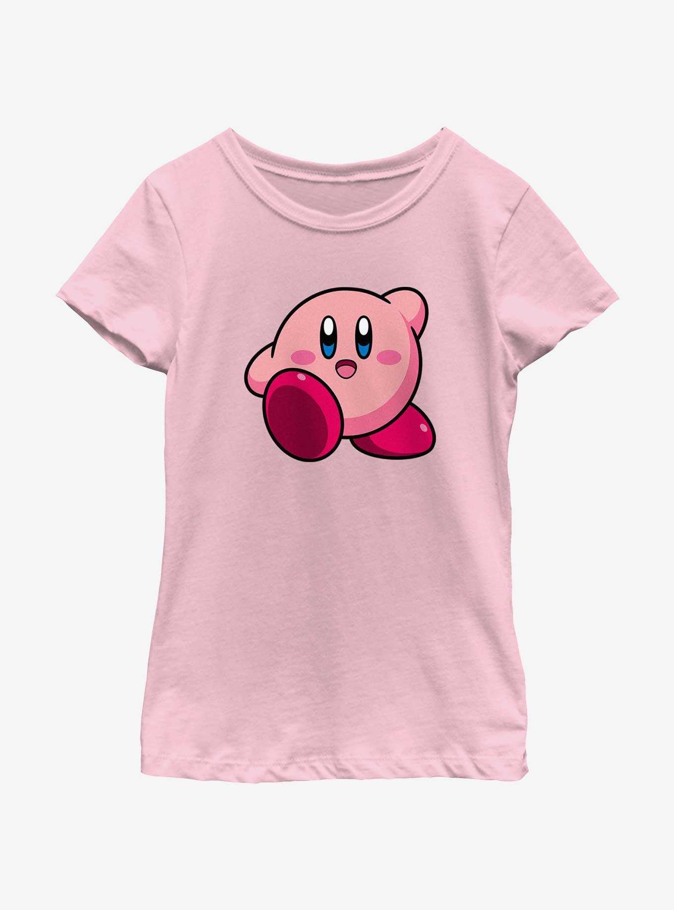 Kirby Big Kirby Waving Youth Girls T-Shirt, , hi-res