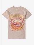 Sublime Sun Logo Beige Boyfriend Fit Girls T-Shirt, NATURAL, hi-res