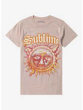 Sublime Sun Logo Beige Boyfriend Fit Girls T-Shirt, , hi-res