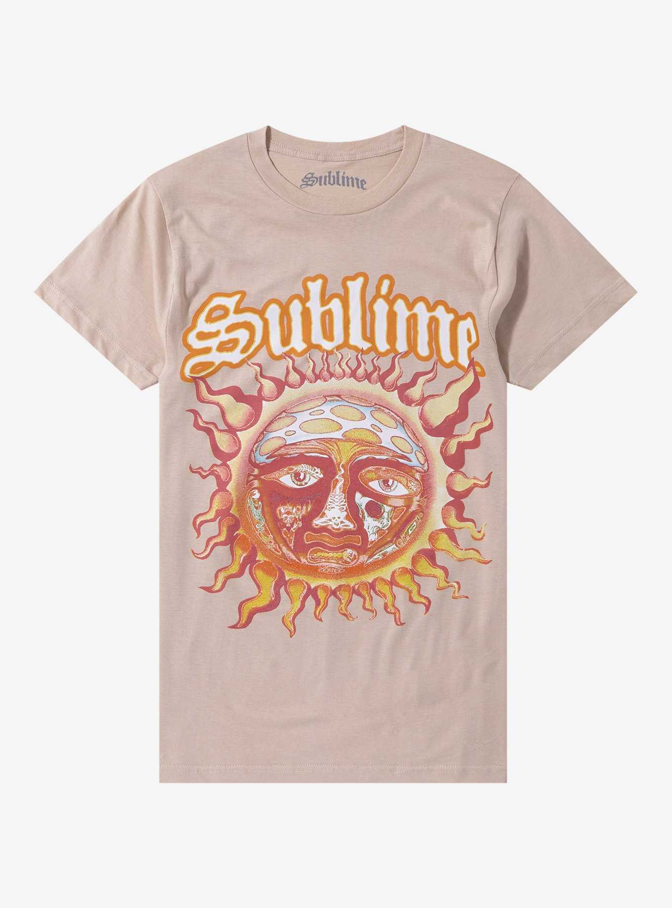 Sublime Sun Logo Beige Boyfriend Fit Girls T-Shirt, , hi-res