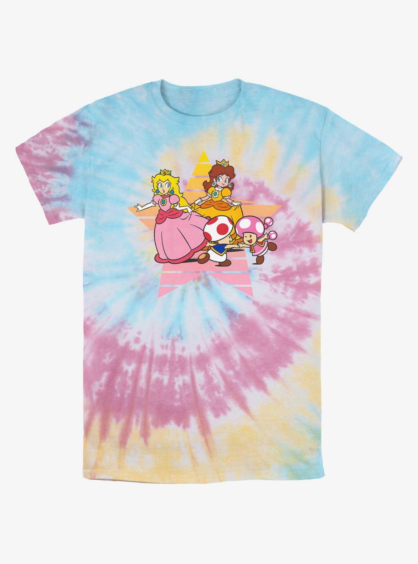 Nintendo Princess Peach & Daisy Star Tie-Dye T-Shirt, , hi-res