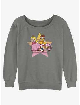 Nintendo Princess Peach & Daisy Star Womens Slouchy Sweatshirt, , hi-res