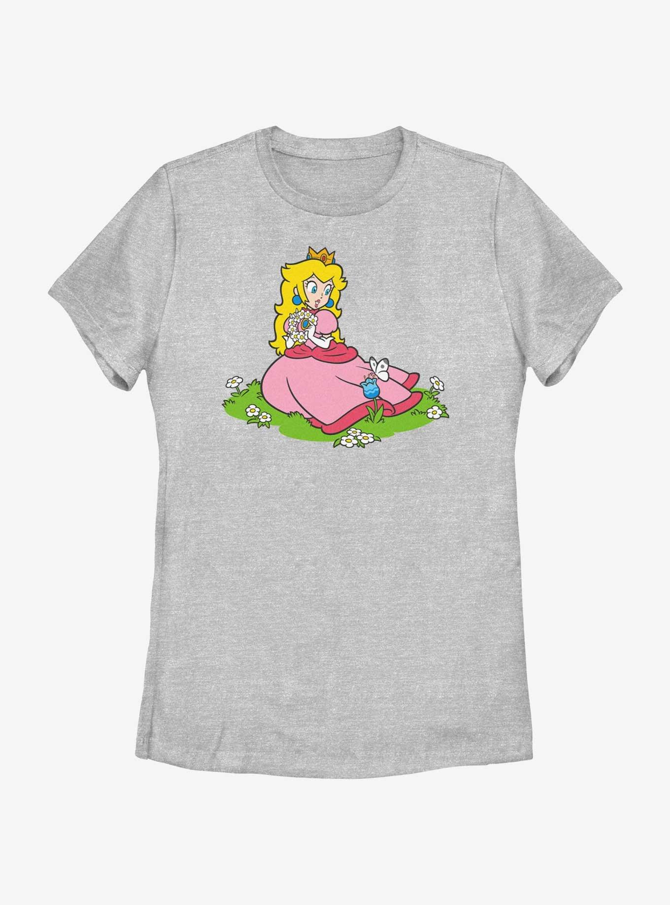 Nintendo Peach And A Butterfly Womens T-Shirt, ATH HTR, hi-res