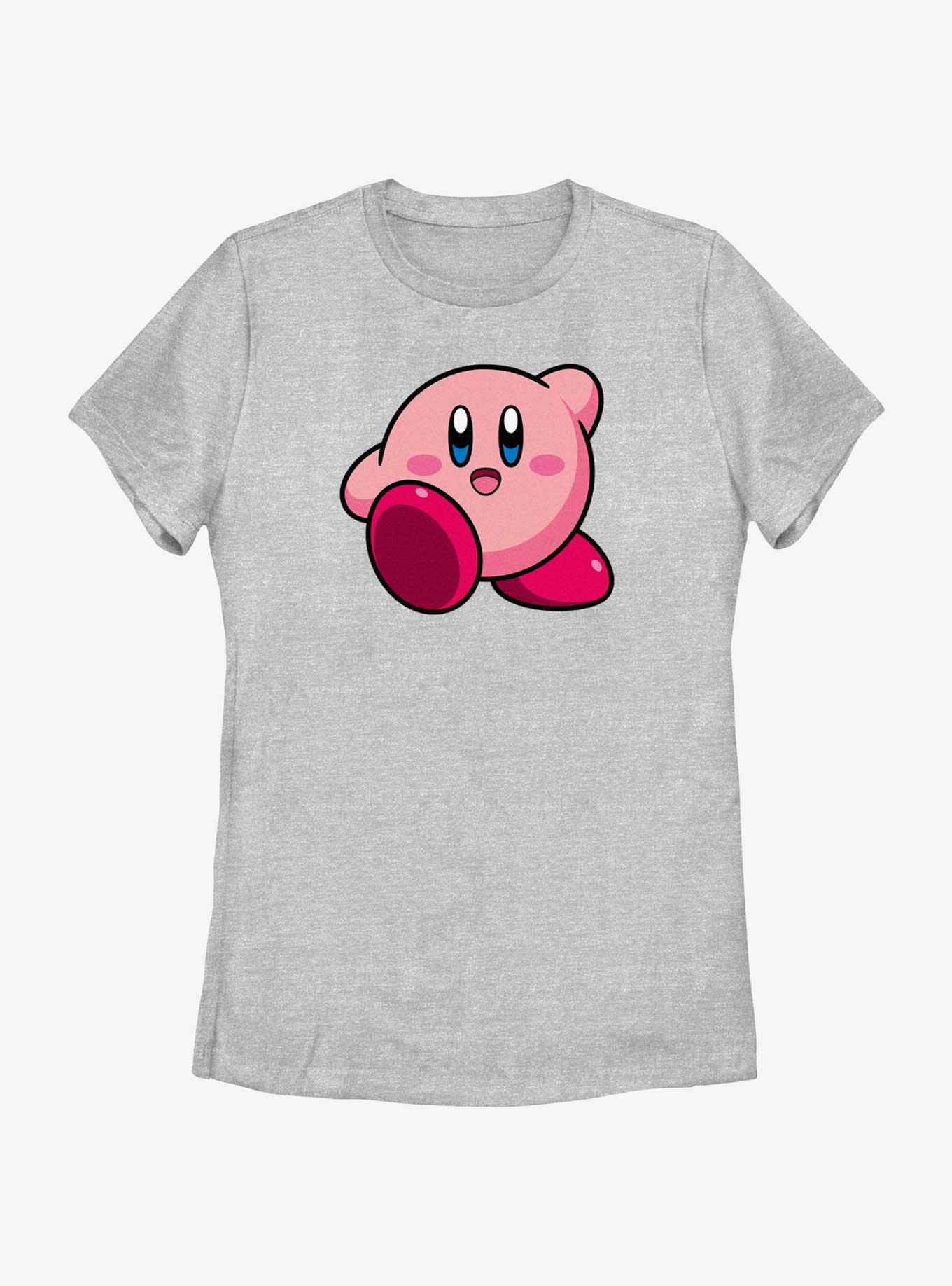 Kirby Big Kirby Waving Womens T-Shirt, ATH HTR, hi-res