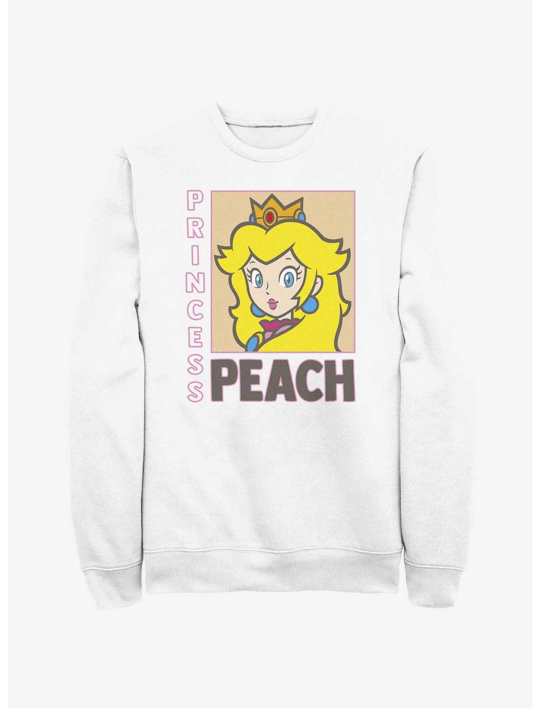 Nintendo Princess Peach Poster Sweatshirt, WHITE, hi-res