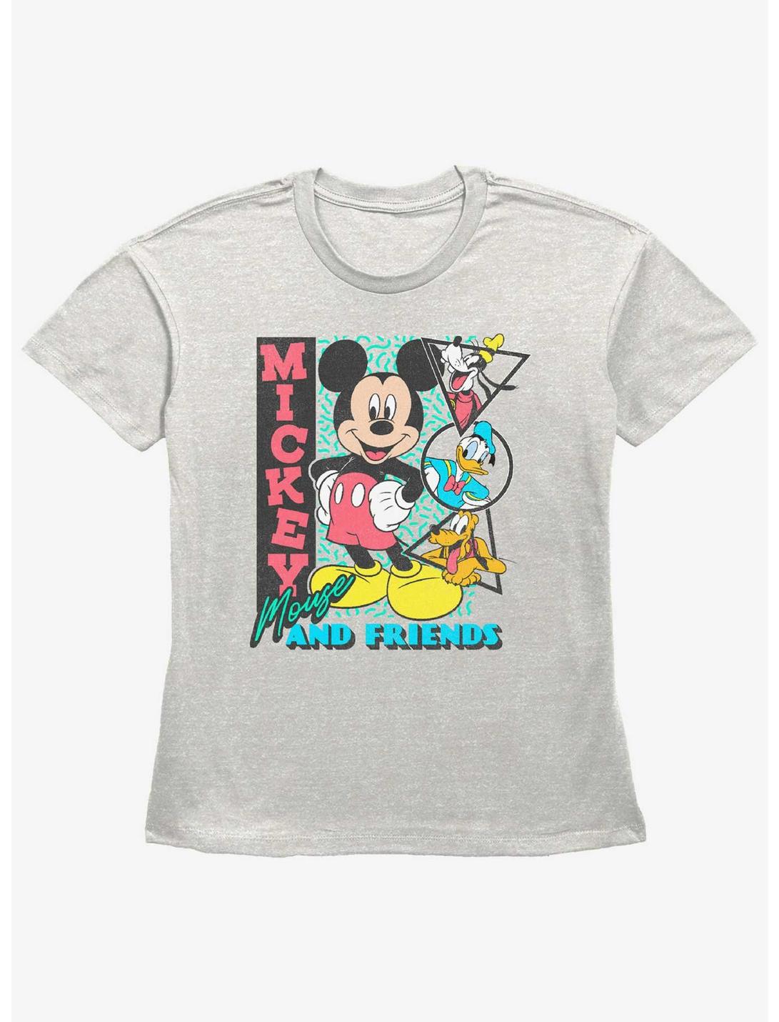Disney Mickey Mouse Mickey Friend Shapes Womens Straight Fit T-Shirt, OATMEAL, hi-res