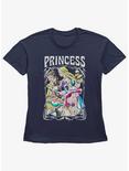Disney Princesses Retro Princess Womens Straight Fit T-Shirt, NAVY, hi-res