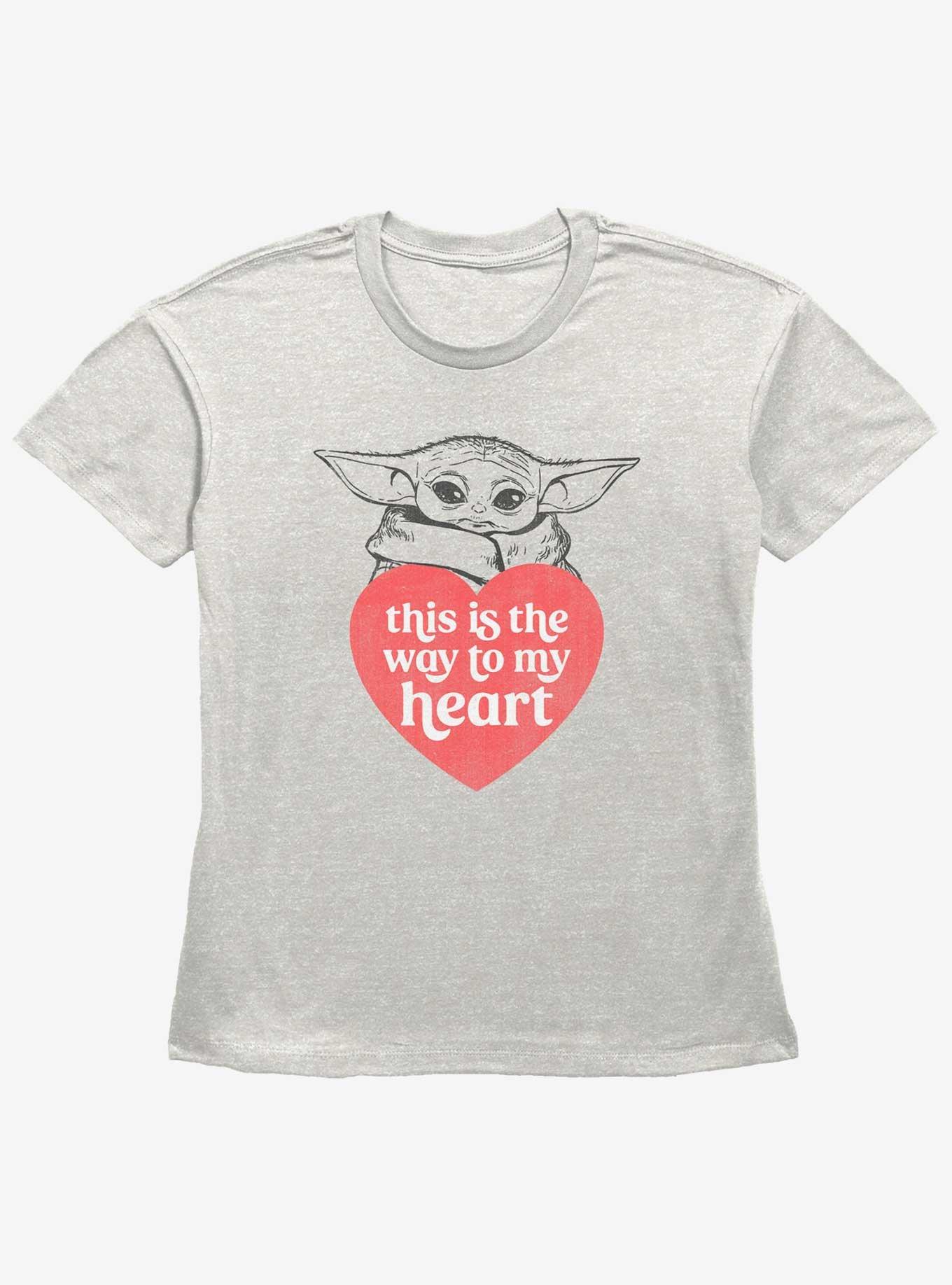 Star Wars The Mandalorian Grogu Way To My Heart Womens Straight Fit T-Shirt, , hi-res