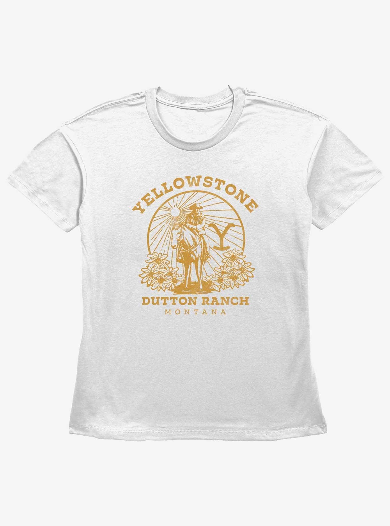 Yellowstone Dutton Ranch Womens Straight Fit T-Shirt, WHITE, hi-res
