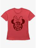 Disney Minnie Mouse Best Mom Ever Womens Straight Fit T-Shirt, RED, hi-res