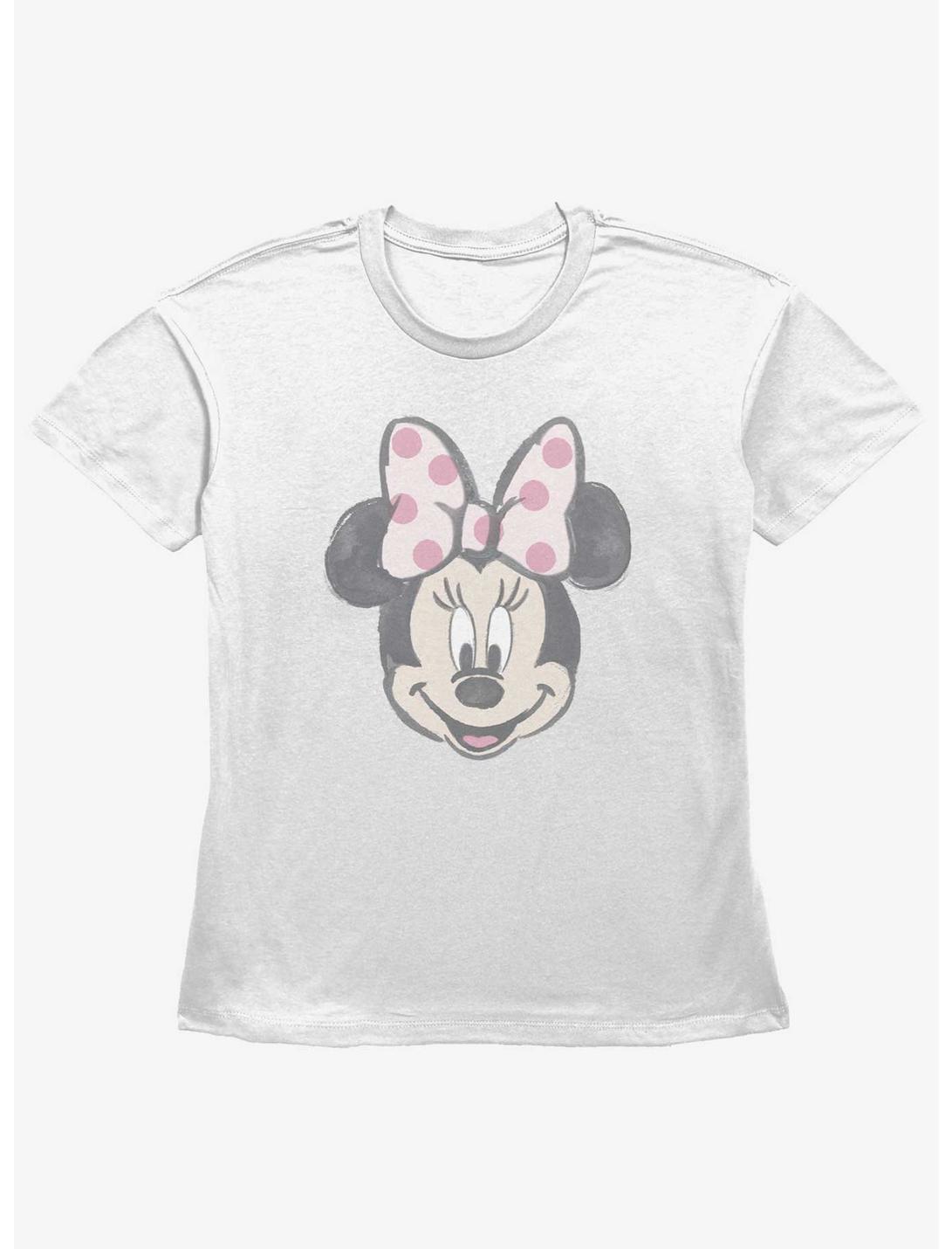 Disney Minnie Mouse Watercolor Minnie Womens Straight Fit T-Shirt, WHITE, hi-res