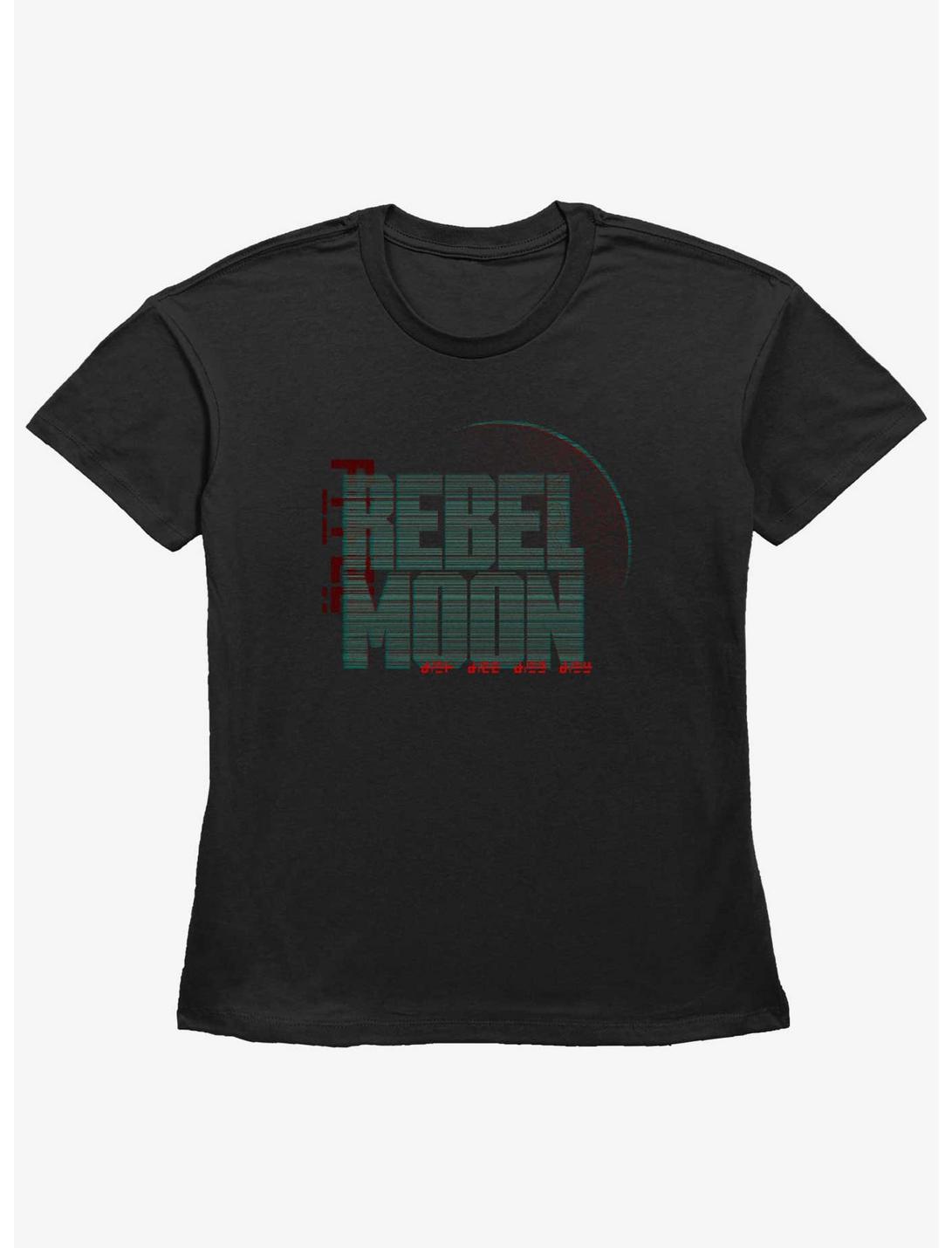 Marvel Rebel Moon Symbols Womens Straight Fit T-Shirt, BLACK, hi-res