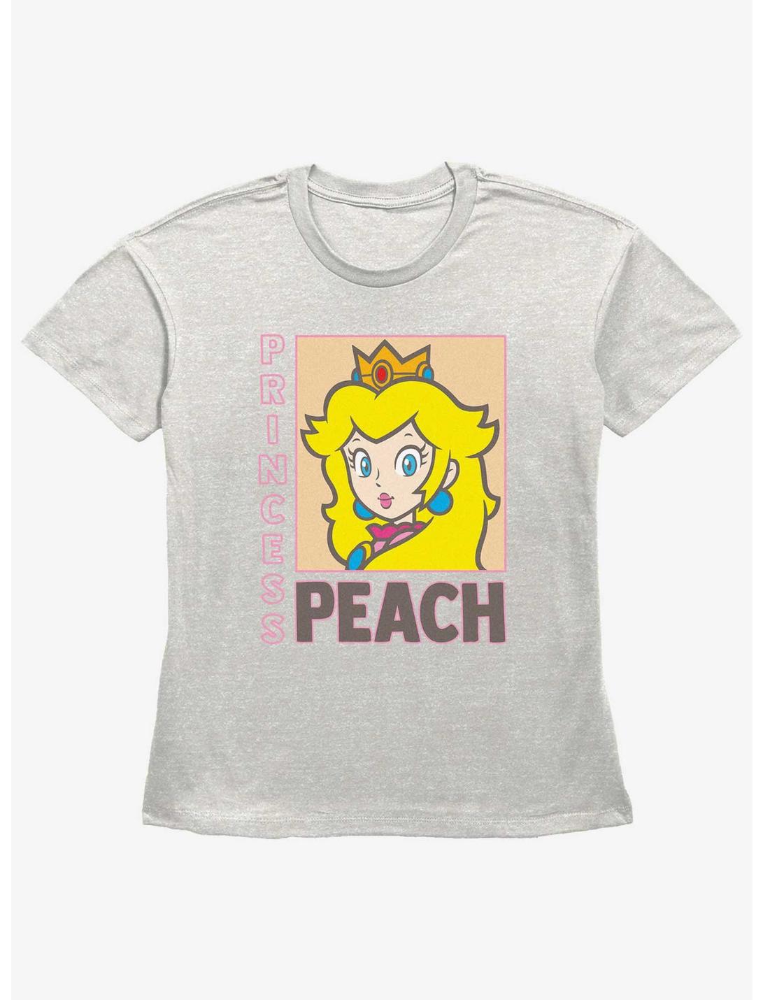 Nintendo Framed Princess Peach Womens Straight Fit T-Shirt, OATMEAL, hi-res
