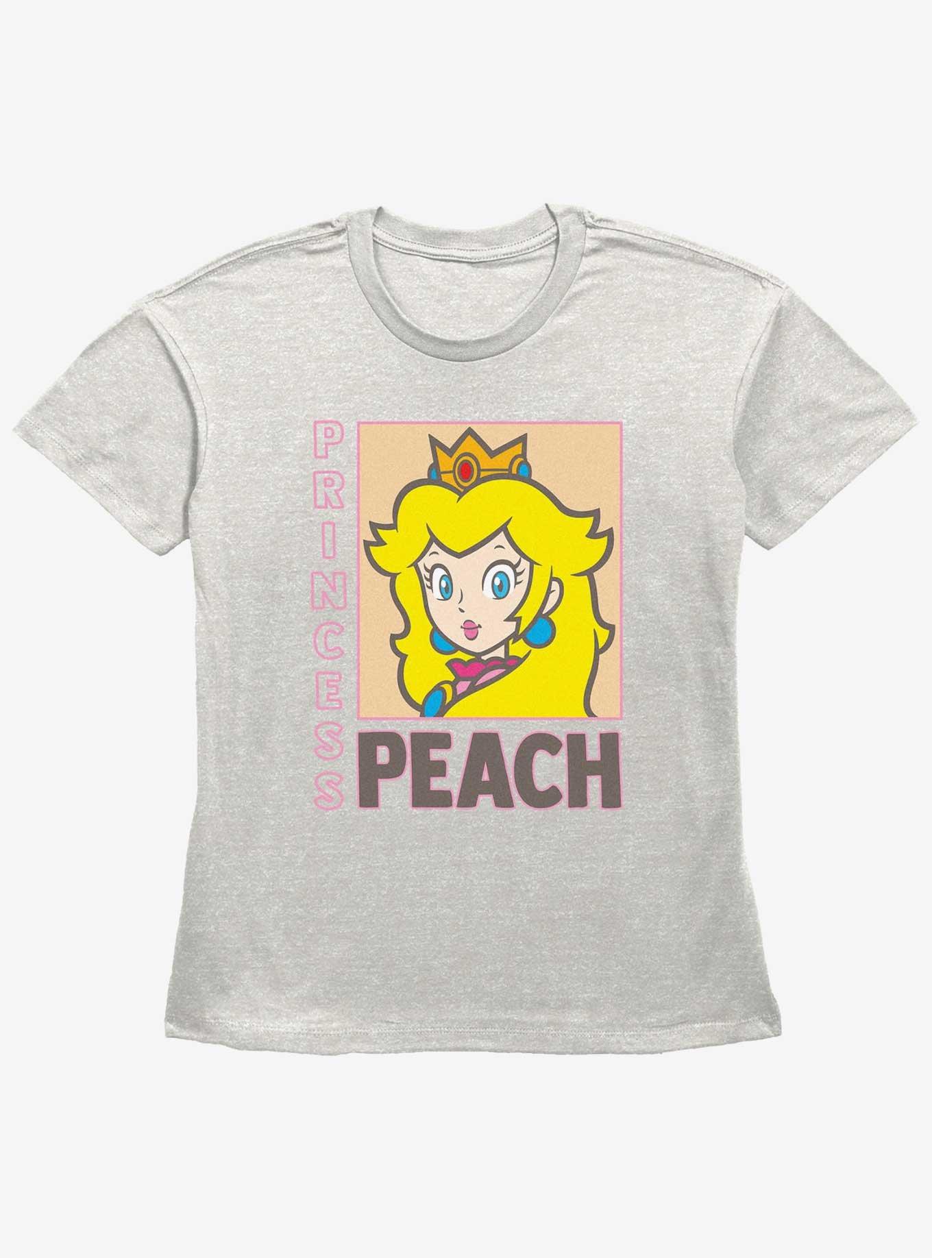 Nintendo Framed Princess Peach Womens Straight Fit T-Shirt, OATMEAL, hi-res