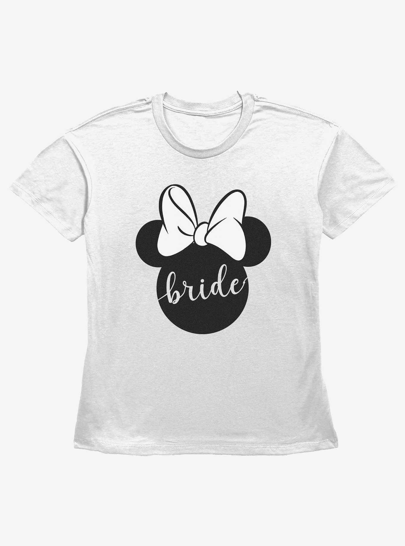 Disney Minnie Mouse Bow Bride Womens Straight Fit T-Shirt, WHITE, hi-res