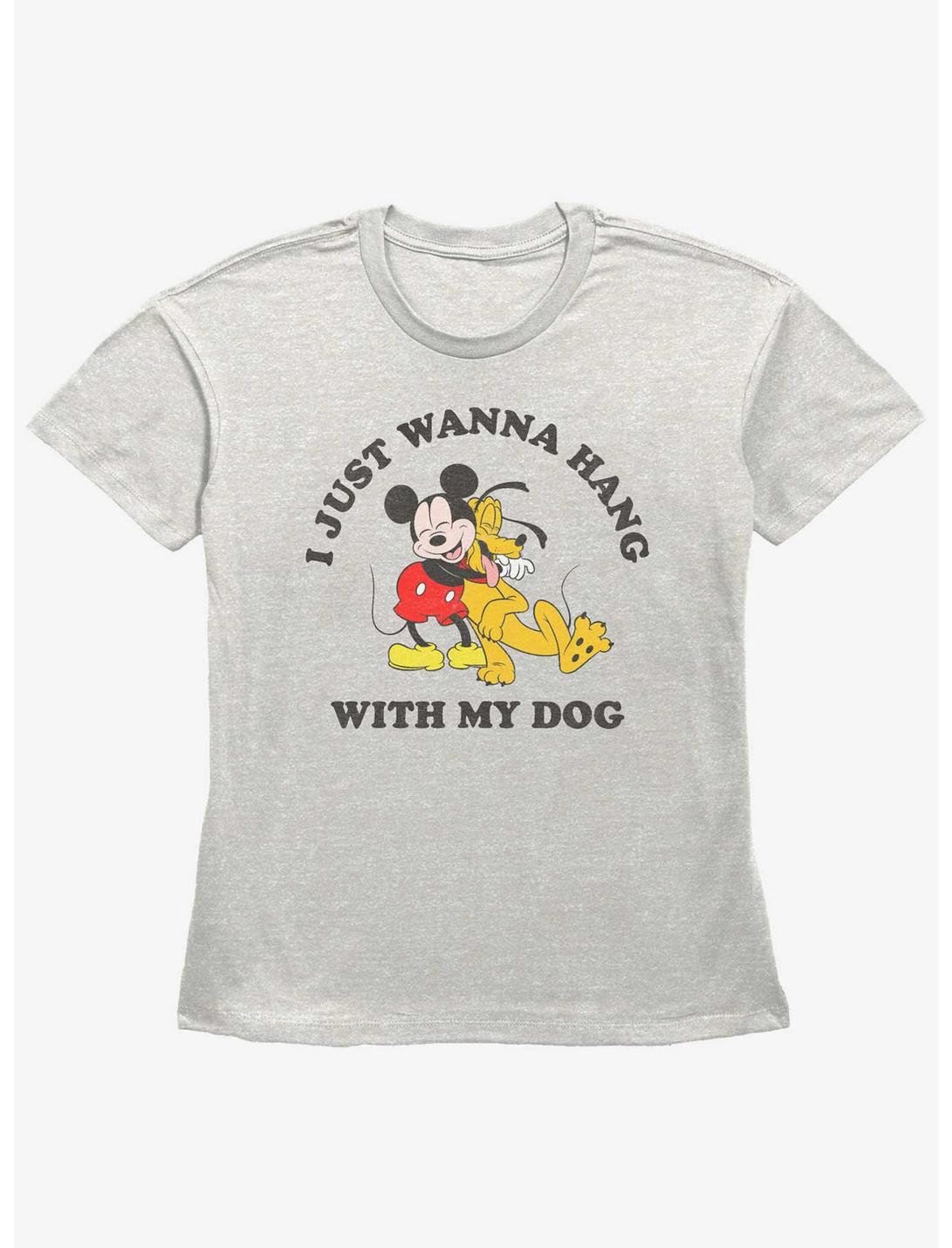 Disney Mickey Mouse Dog Lover Womens Straight Fit T-Shirt, OATMEAL, hi-res