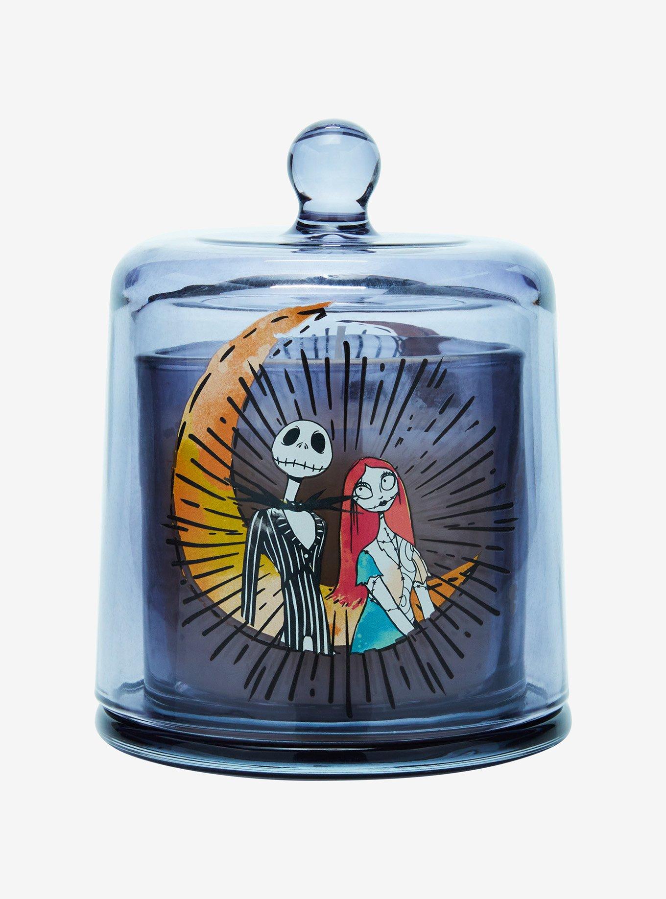 The Nightmare Before Christmas Jack & Sally Glass Soy Candle Holder, , hi-res