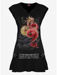 Spiral Shenlong Stud Waist Mini Dress, BLACK, hi-res