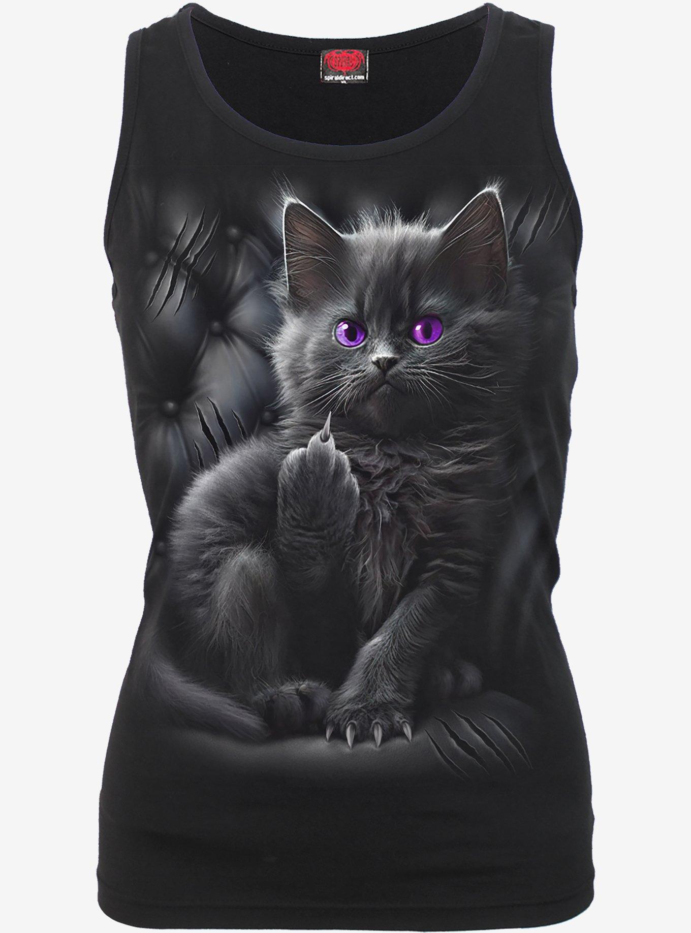 Spiral Cattitude Razor Back Tank Top, , hi-res