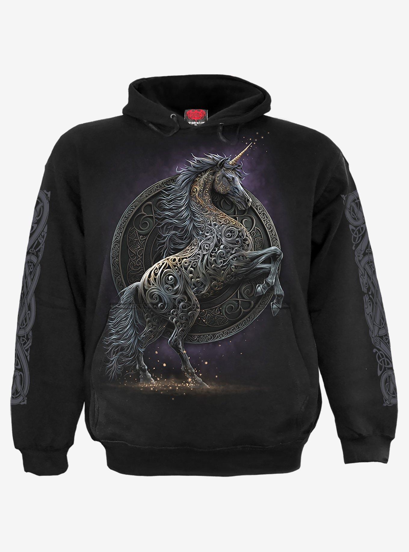 Spiral Celtic Unicorn Hoodie, , hi-res