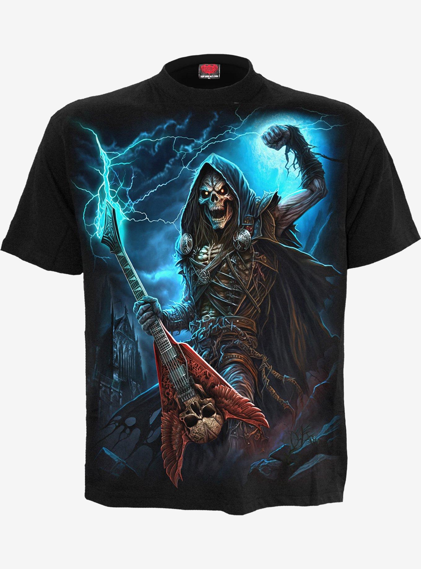 Spiral Dead Metal T-Shirt, BLACK, hi-res