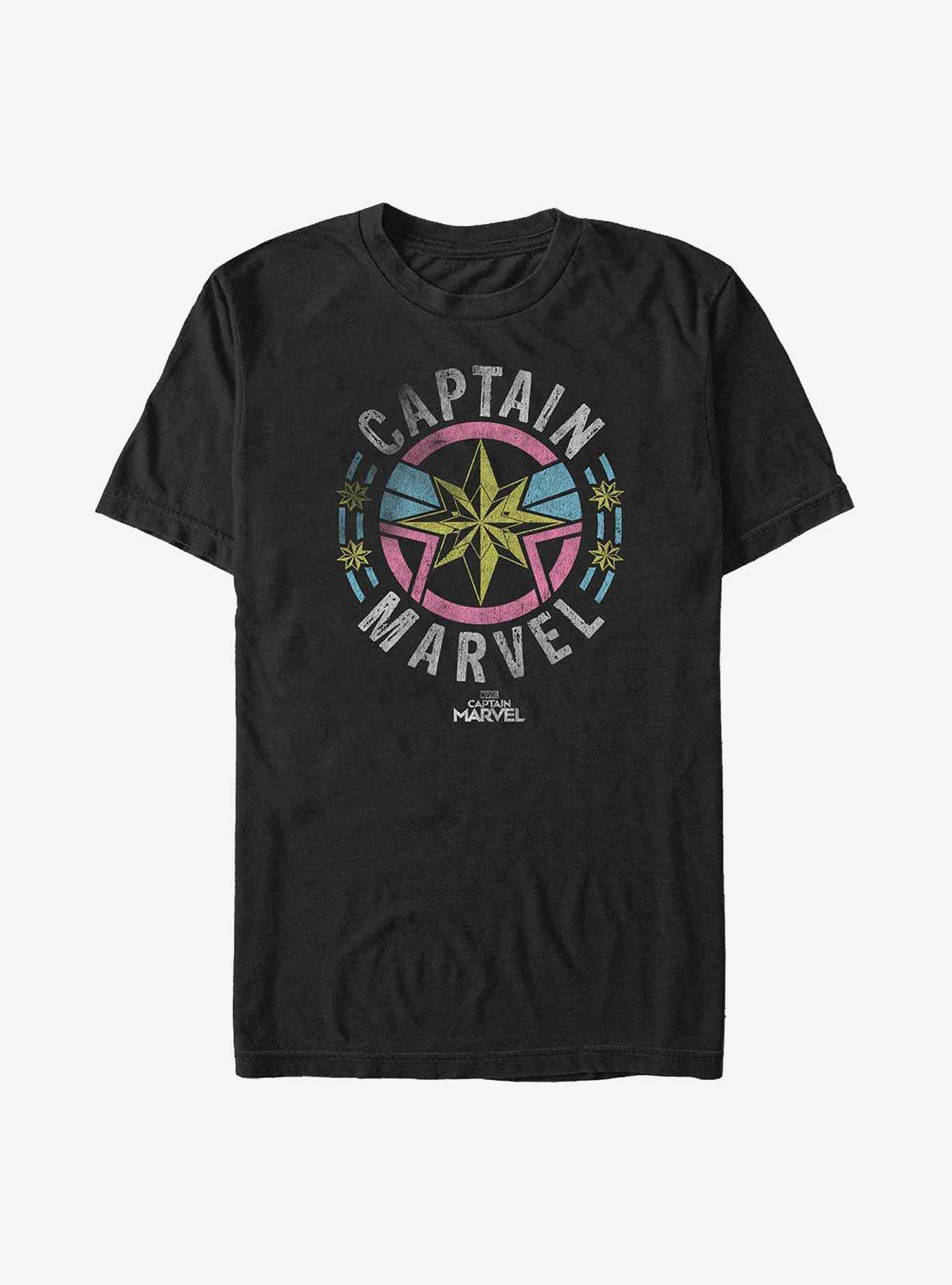 Marvel Captain Marvel Retro Badge Big & Tall T-Shirt, , hi-res