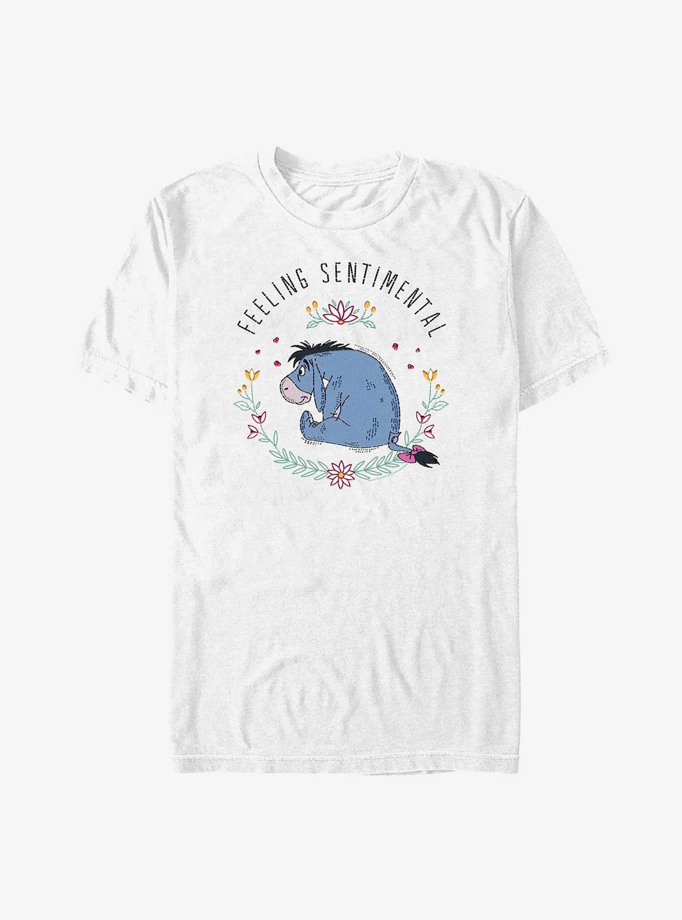 Disney Winnie The Pooh Eeyore Flowers Big & Tall T-Shirt, WHITE, hi-res