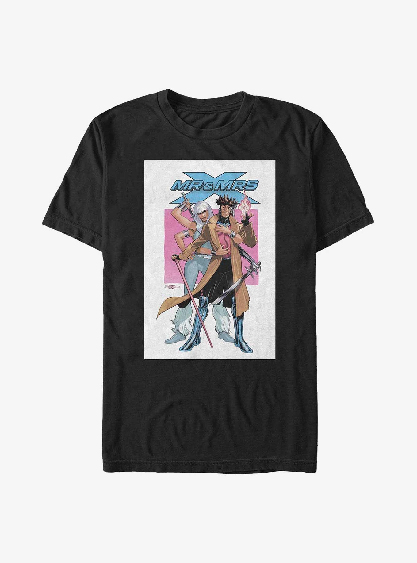 X-Men Mr. And Mrs. X Big & Tall T-Shirt, BLACK, hi-res