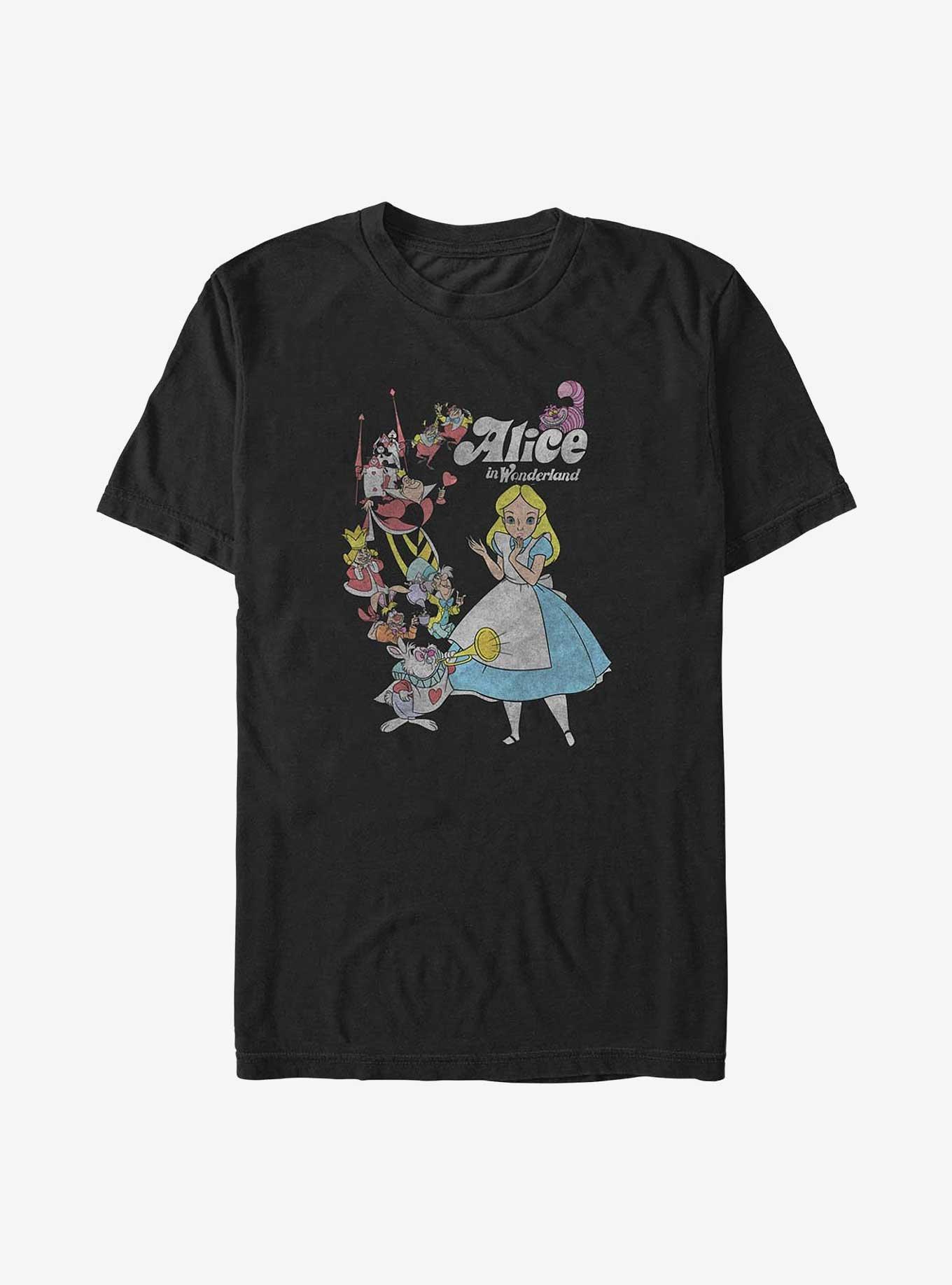 Disney Alice in Wonderland Group Big & Tall T-Shirt, BLACK, hi-res