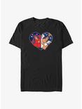 Disney The Emperor's New Groove Kronk Angel & Devil Heart Big & Tall T-Shirt, BLACK, hi-res
