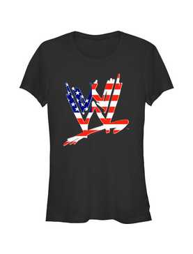 WWE American Flag Logo Girls T-Shirt, , hi-res