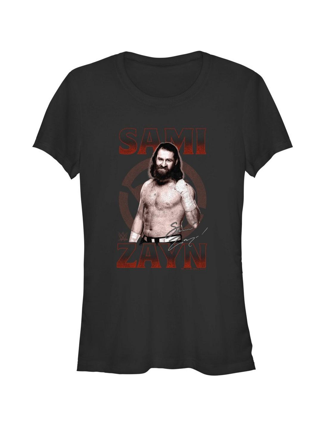 WWE Sami Zayn Portrait Girls T-Shirt, BLACK, hi-res