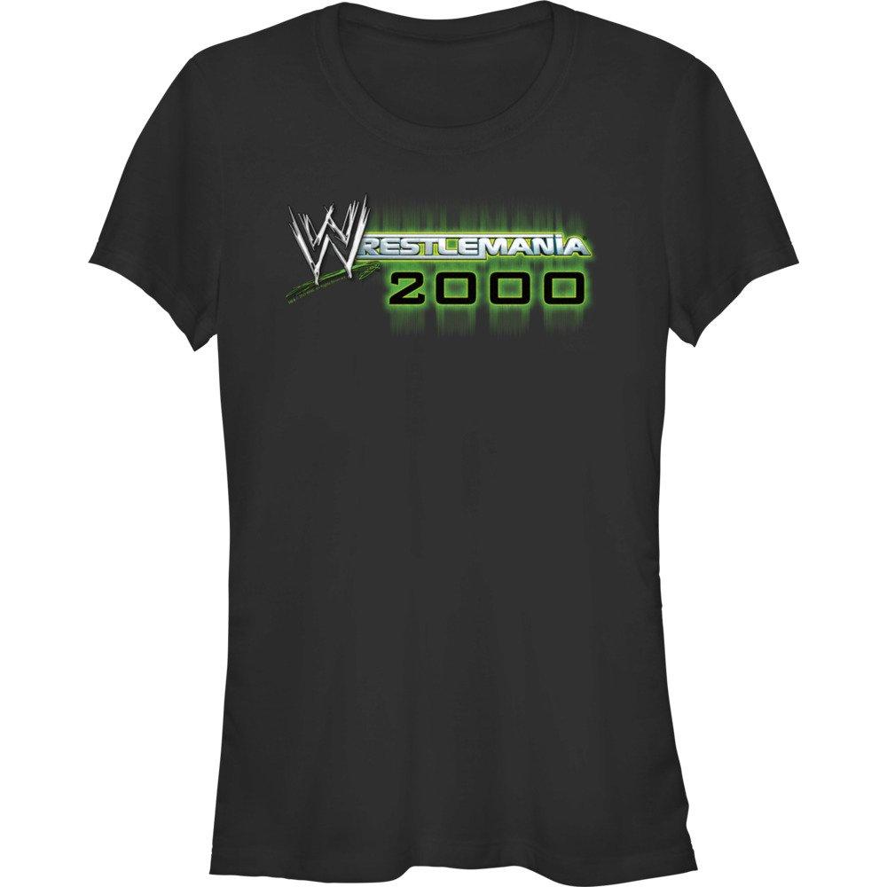 WWE WrestleMania 2000 Logo Girls T-Shirt, BLACK, hi-res