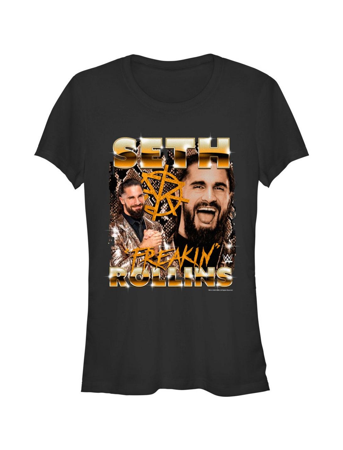 WWE Seth Freakin Rollins Collage Girls T-Shirt, BLACK, hi-res