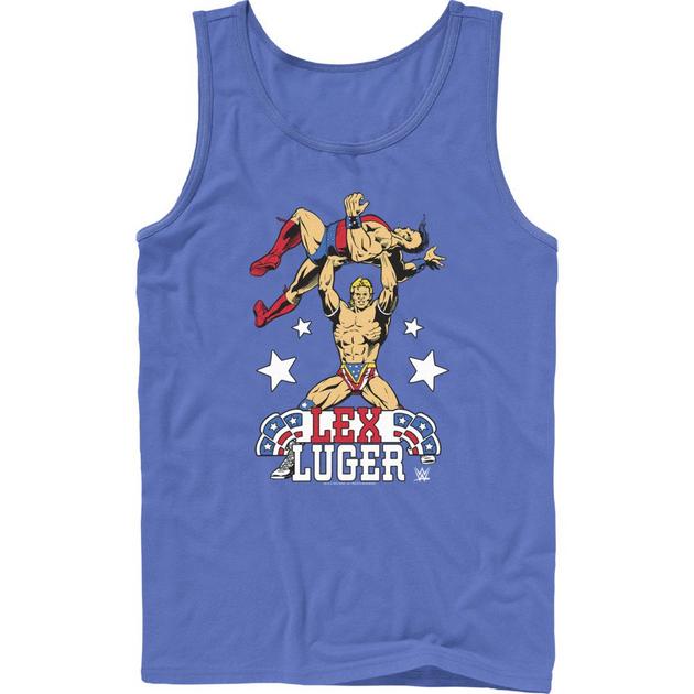 WWE Lex Luger Cartoon Style Tank - BLUE | Hot Topic