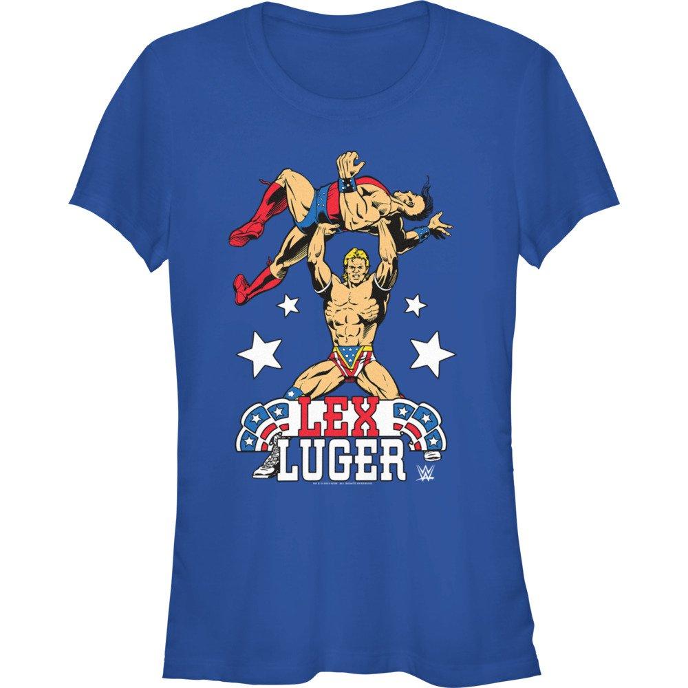 WWE Lex Luger Cartoon Style Girls T-Shirt, ROYAL, hi-res