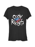WWE Cody Rhodes Name Logo Girls T-Shirt, BLACK, hi-res
