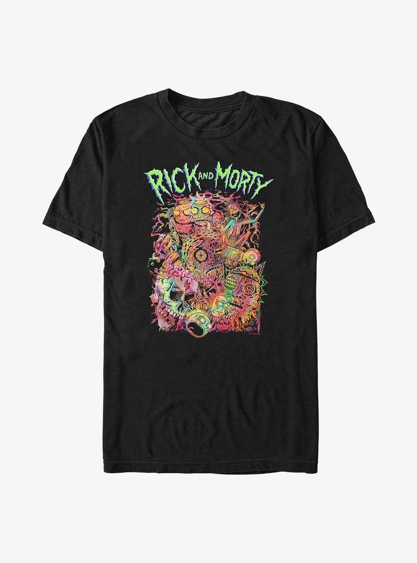 Rick and Morty Monsters Big & Tall T-Shirt, BLACK, hi-res