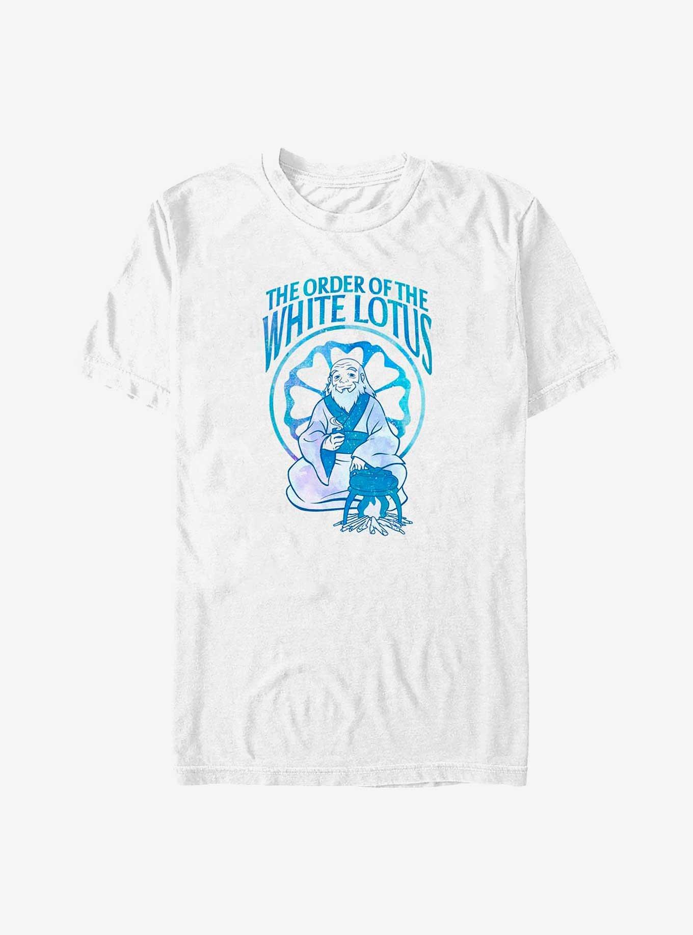 Avatar: The Last Airbender The Order of the White Lotus Iroh Big & Tall T-Shirt, WHITE, hi-res