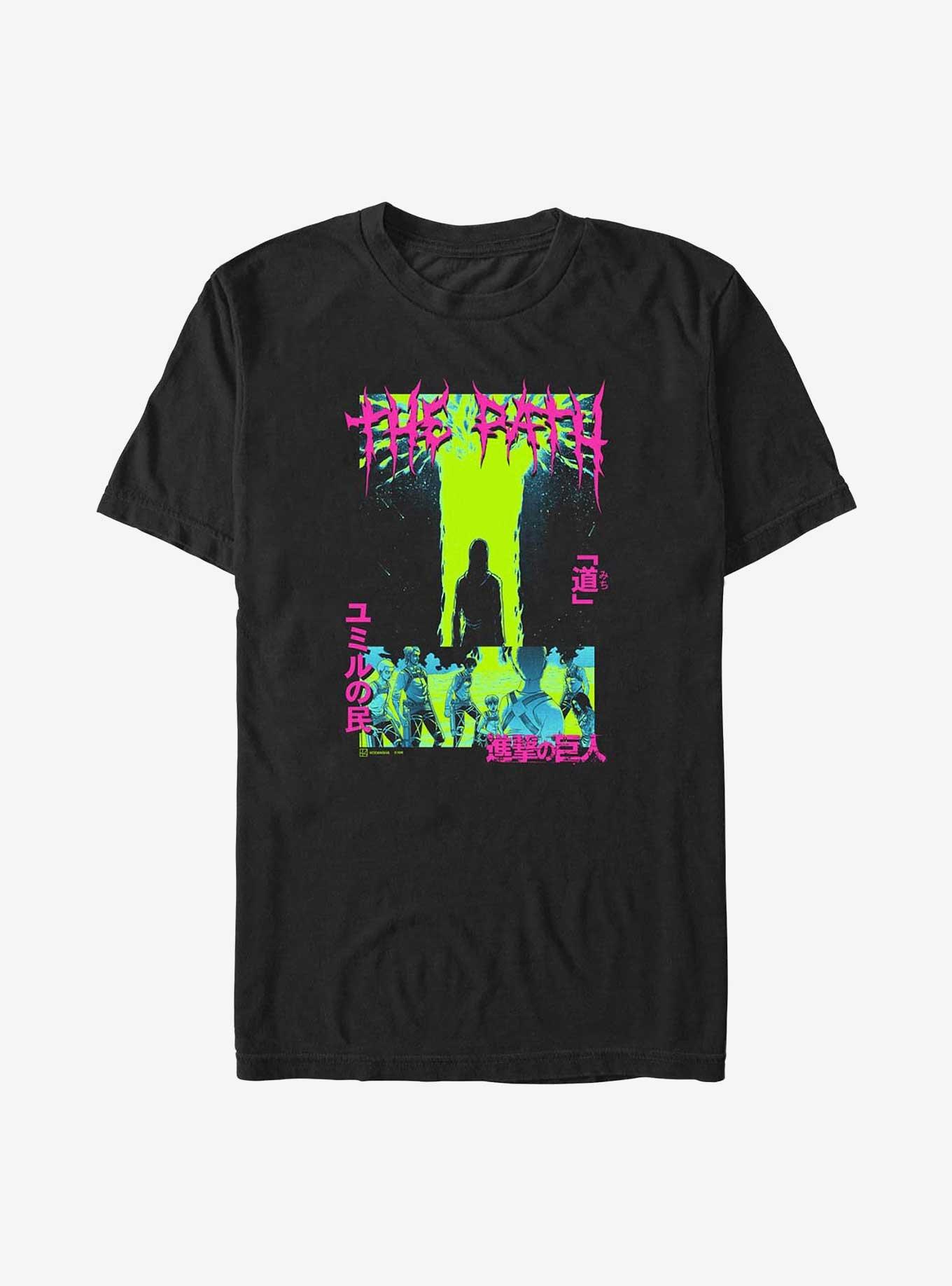 Attack on Titan The Path Poster Big & Tall T-Shirt, BLACK, hi-res