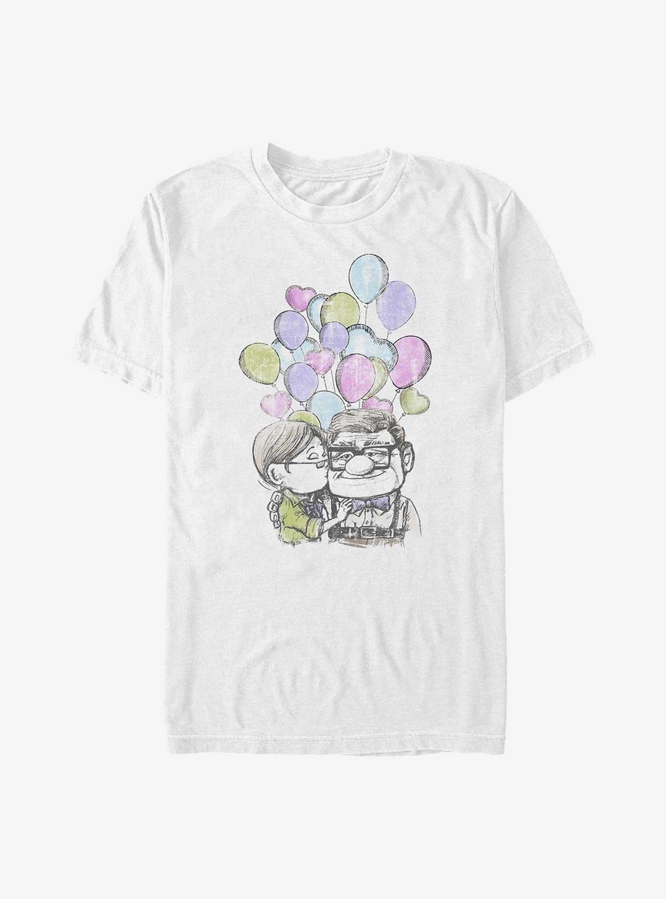 Disney Pixar Up Ellie and Carl Heart Balloons Big & Tall T-Shirt, , hi-res