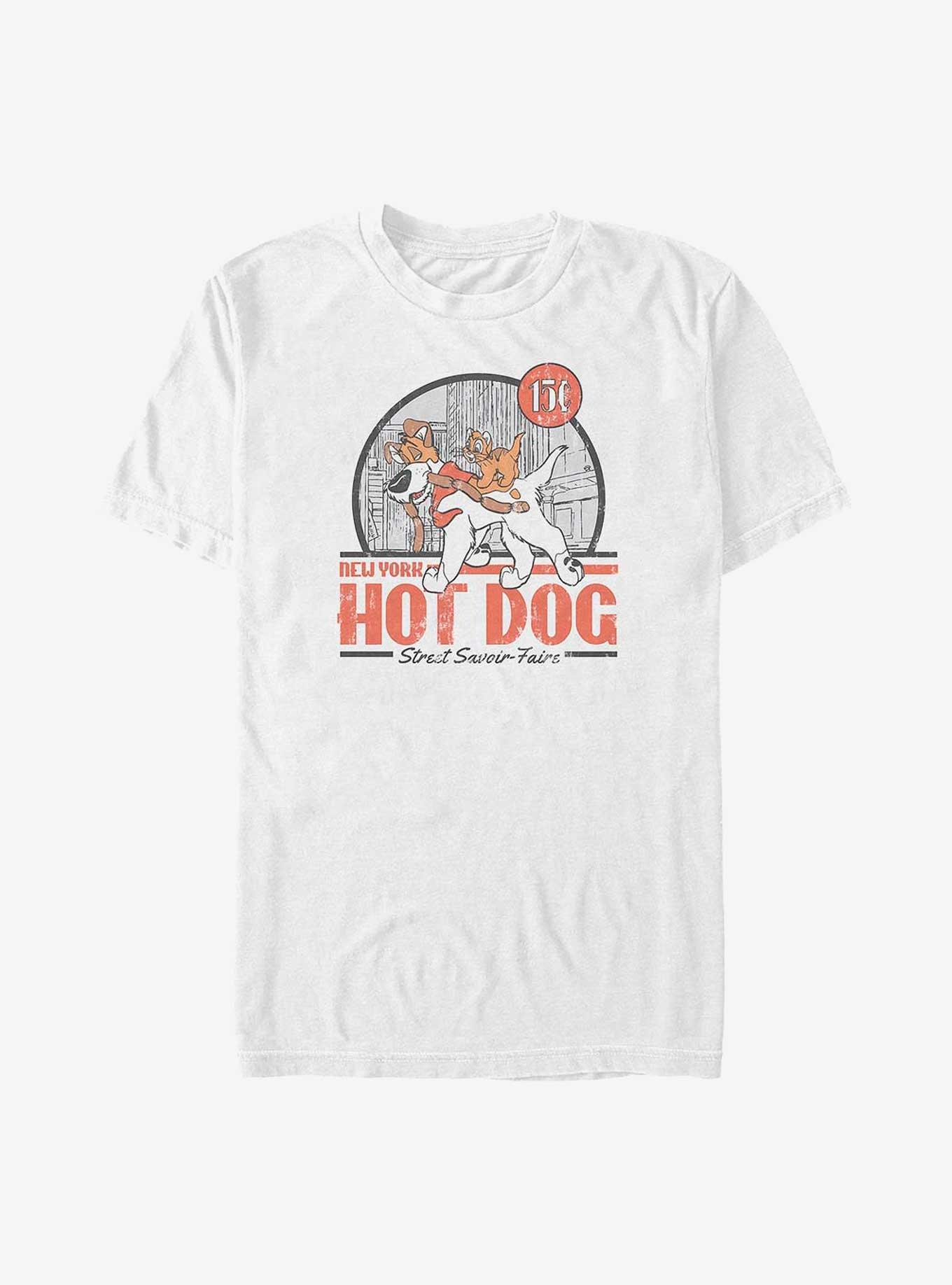 Disney Oliver & Company Hot Dog Chase Big & Tall T-Shirt, WHITE, hi-res