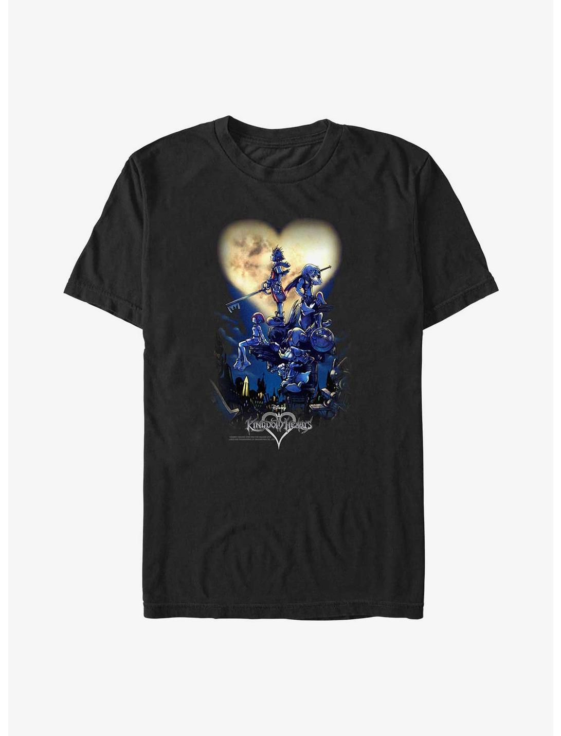 Disney Kingdom Hearts Poster Logo Big & Tall T-Shirt, BLACK, hi-res